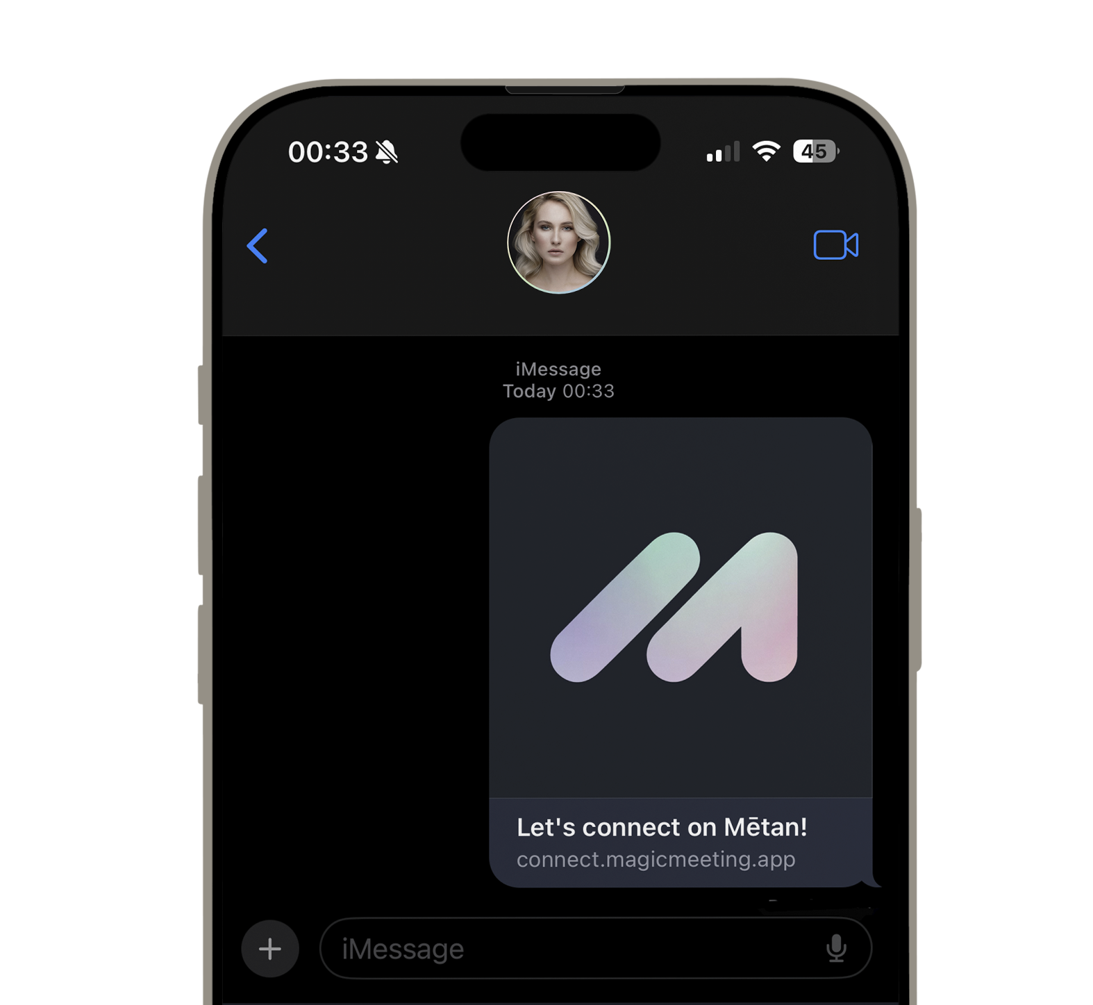 iMessage extension for sharing smart links